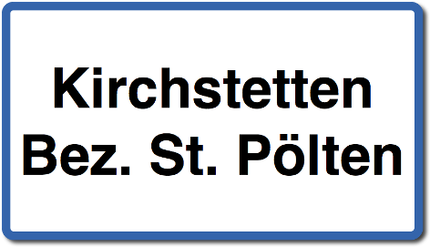 Ortstafel von Kirchstetten (Bez. St. Pölten)