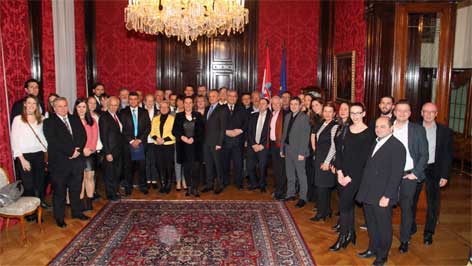 Zvonko Milas pri sastanku sa zastupniki hrvatskih društav