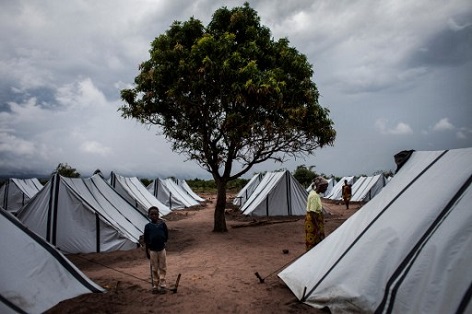 Camp für Binnenflüchtlinge in Vanduzi, Mosambik, Dezember 2016
