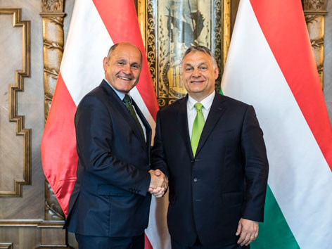 Wolfgang Sobotka és Orbán Viktor