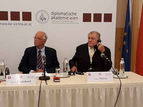Vladimir Meciar und Vaclav Klaus in Wien | 25 Jahre Trennung der Tschechoslowakei