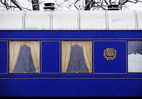 modrý vagón prezddientského speciálu
