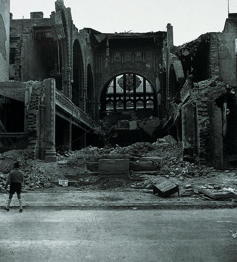 Im 1938 zerstörter Pazmanitentempel in Wien