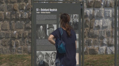 Výstava Anthropid-pravdivý příběh v bývalém koncentračním táboře Mauthausen v Rakousku